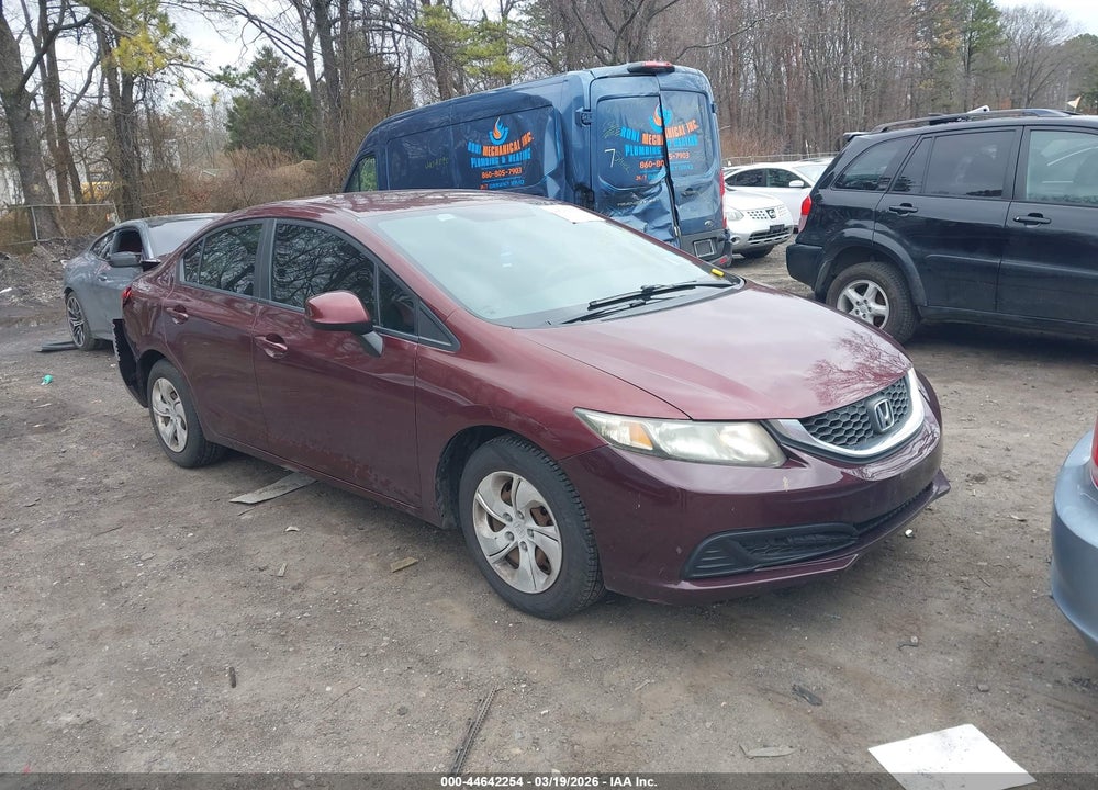 2013 HONDA CIVIC LX VIN: 19XFB2F54DE262460