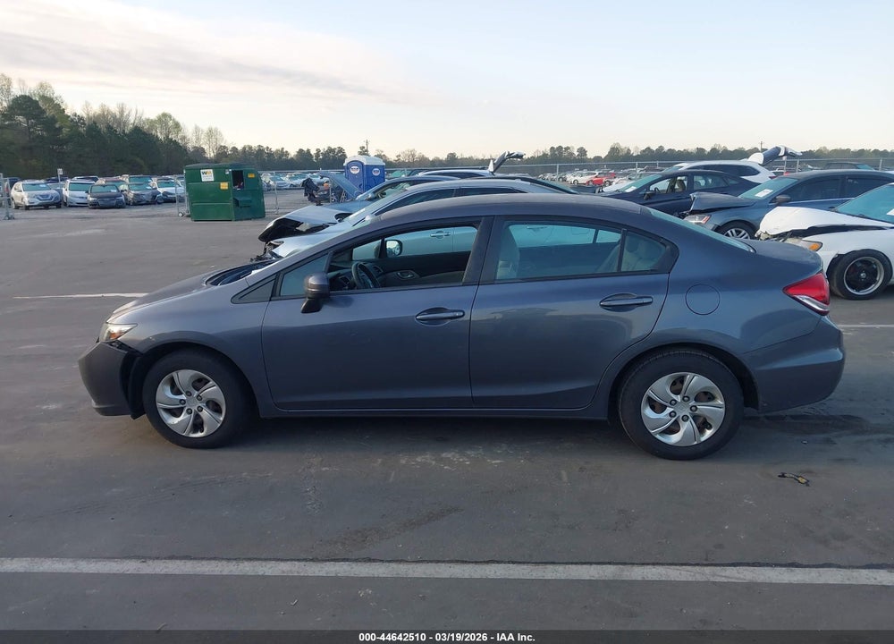 2015 HONDA CIVIC LX VIN: 2HGFB2F5XFH564554