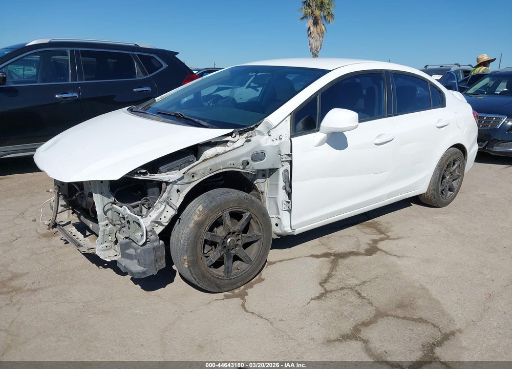 2013 HONDA CIVIC LX VIN: 19XFB2F50DE260236