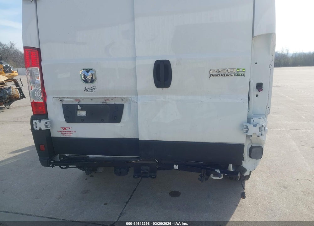 2023 RAM PROMASTER 2500 HIGH ROOF 136 WB VIN: 3C6LRVCG6PE570053