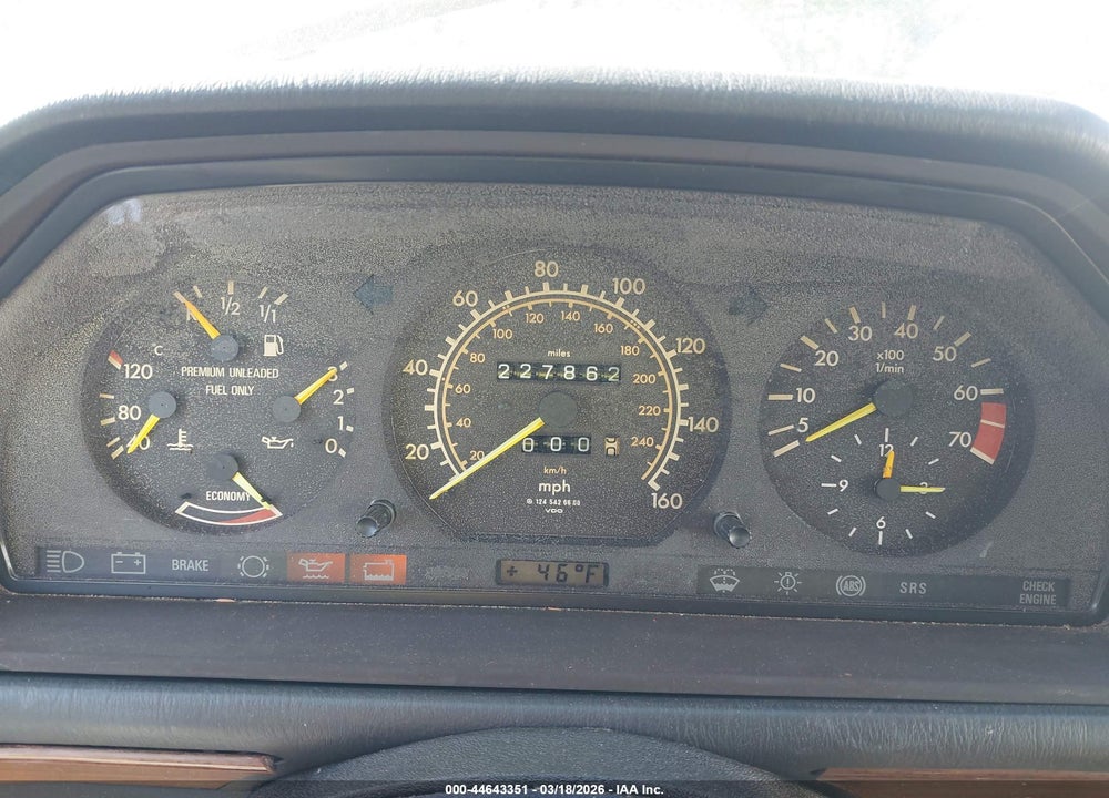 1990 MERCEDES-BENZ 300 E VIN: WDBEA30E9LB222642