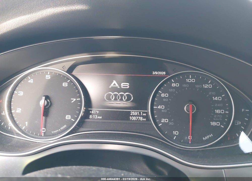 2012 AUDI A6 3.0 PREMIUM VIN: WAUHGAFC8CN138184