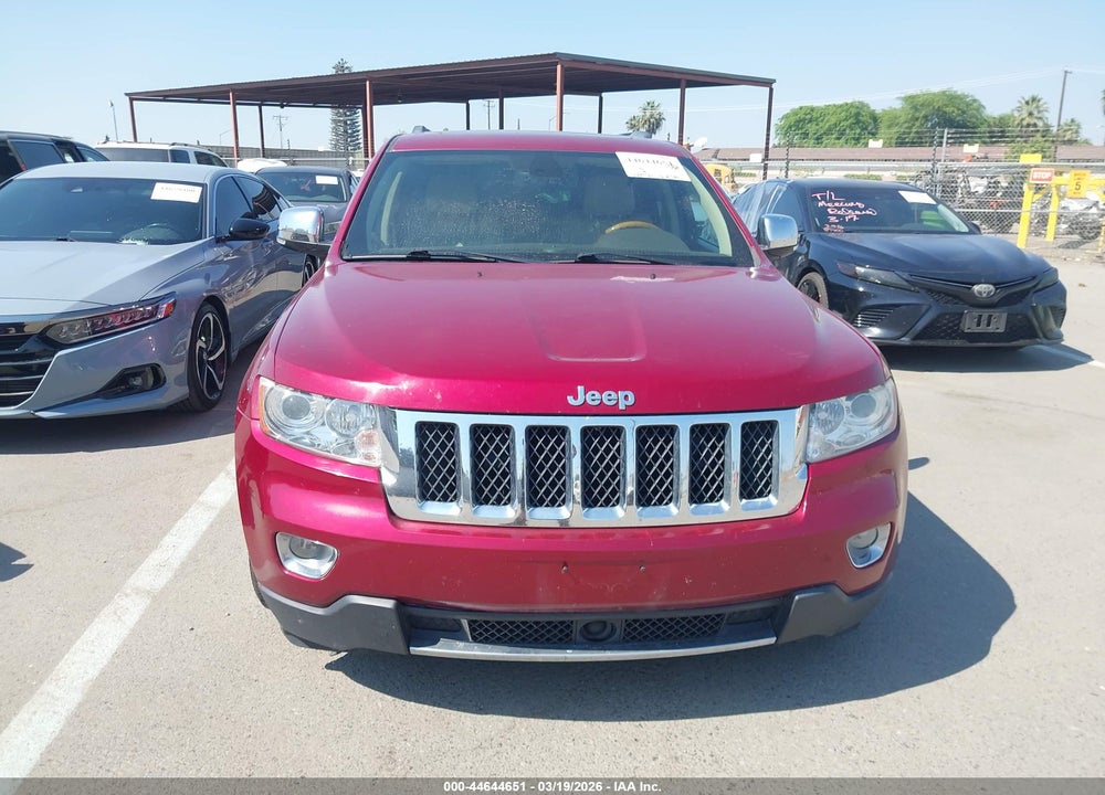2013 JEEP GRAND CHEROKEE OVERLAND VIN: 1C4RJFCT7DC523307