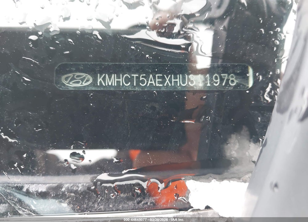 2017 HYUNDAI ACCENT SE VIN: KMHCT5AEXHU311978