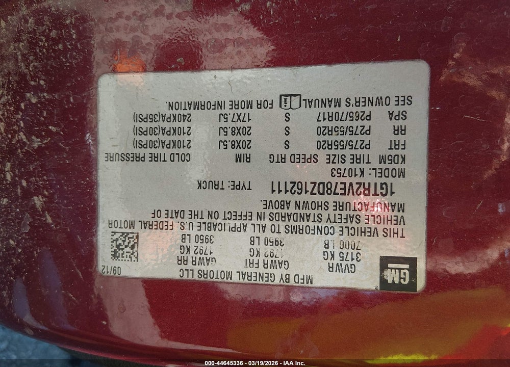 2013 GMC SIERRA 1500 SLE VIN: 1GTR2VE78DZ162111