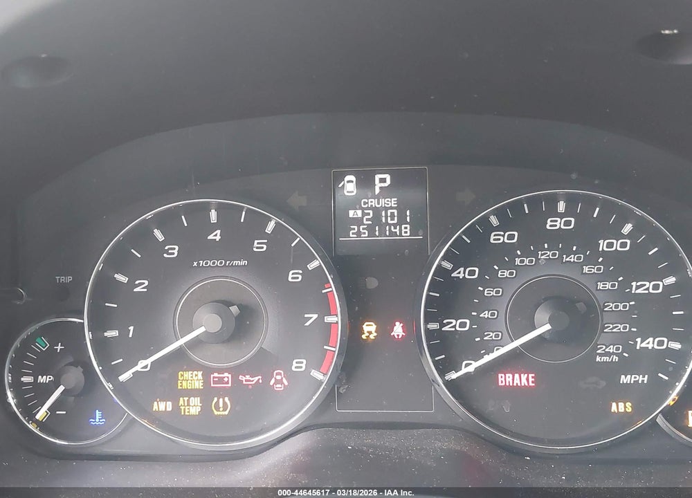 2011 SUBARU OUTBACK 2.5I LIMITED VIN: 4S4BRBJC1B3342749