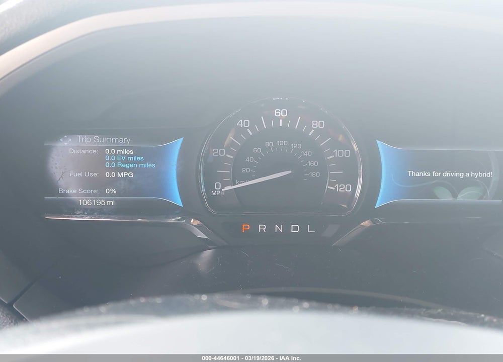 2017 LINCOLN MKZ HYBRID RESERVE VIN: 3LN6L5MU6HR613145