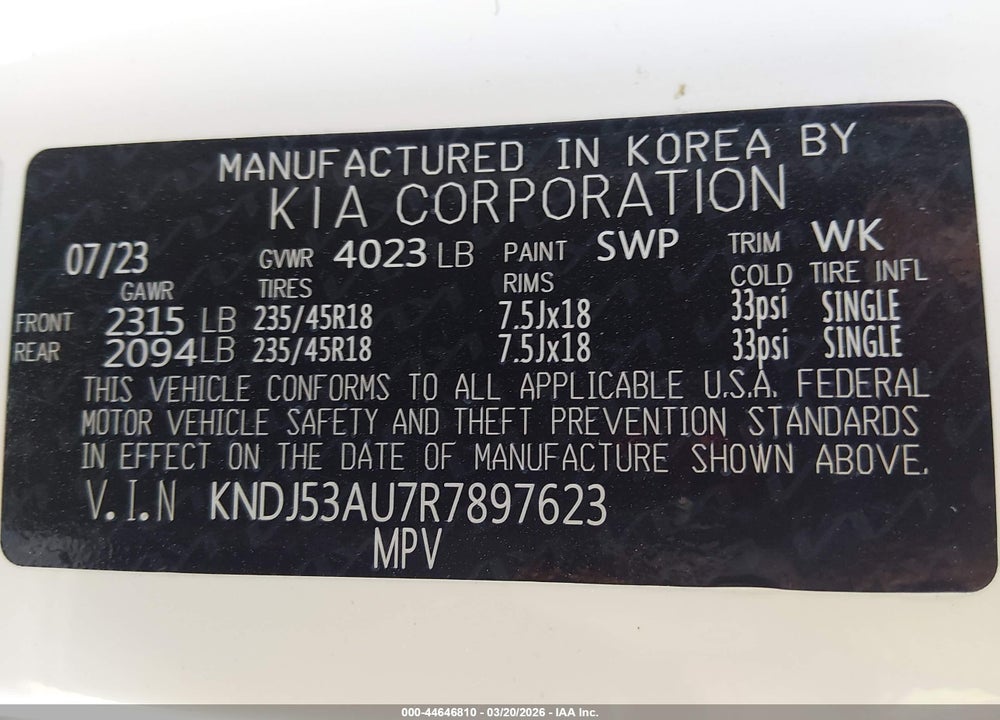 2024 KIA SOUL GT-LINE VIN: KNDJ53AU7R7897623