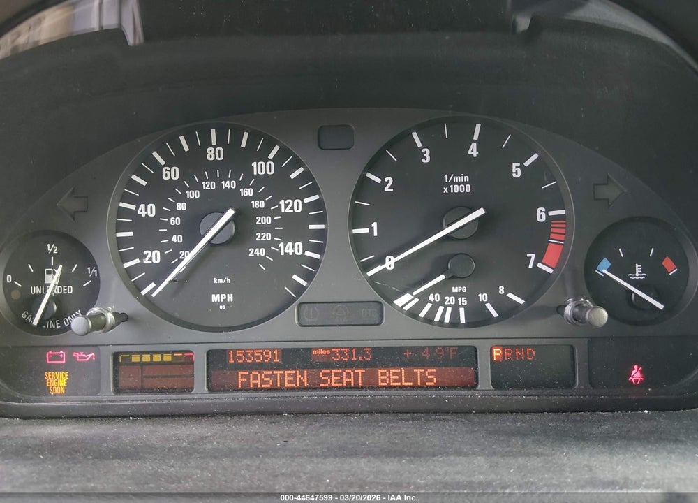 2005 BMW X5 4.4I VIN: 5UXFB53555LV15122