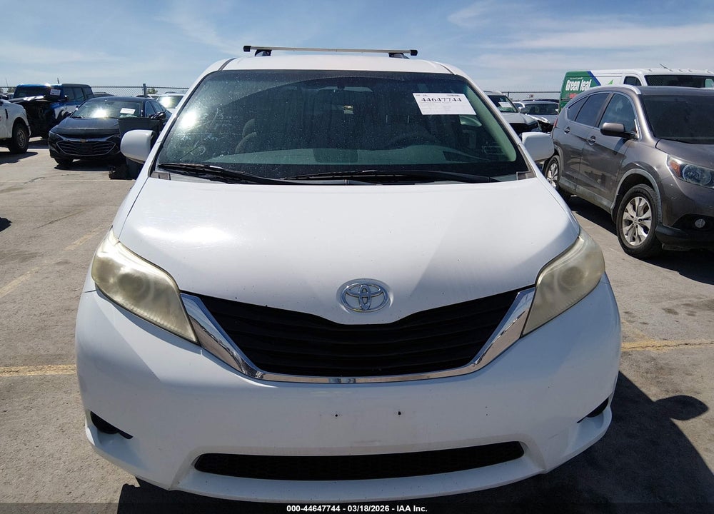 2012 TOYOTA SIENNA LE V6 8 PASSENGER VIN: 5TDKK3DC8CS222814