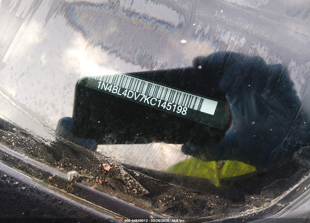 2019 NISSAN ALTIMA 2.5 SV VIN: 1N4BL4DV7KC145198