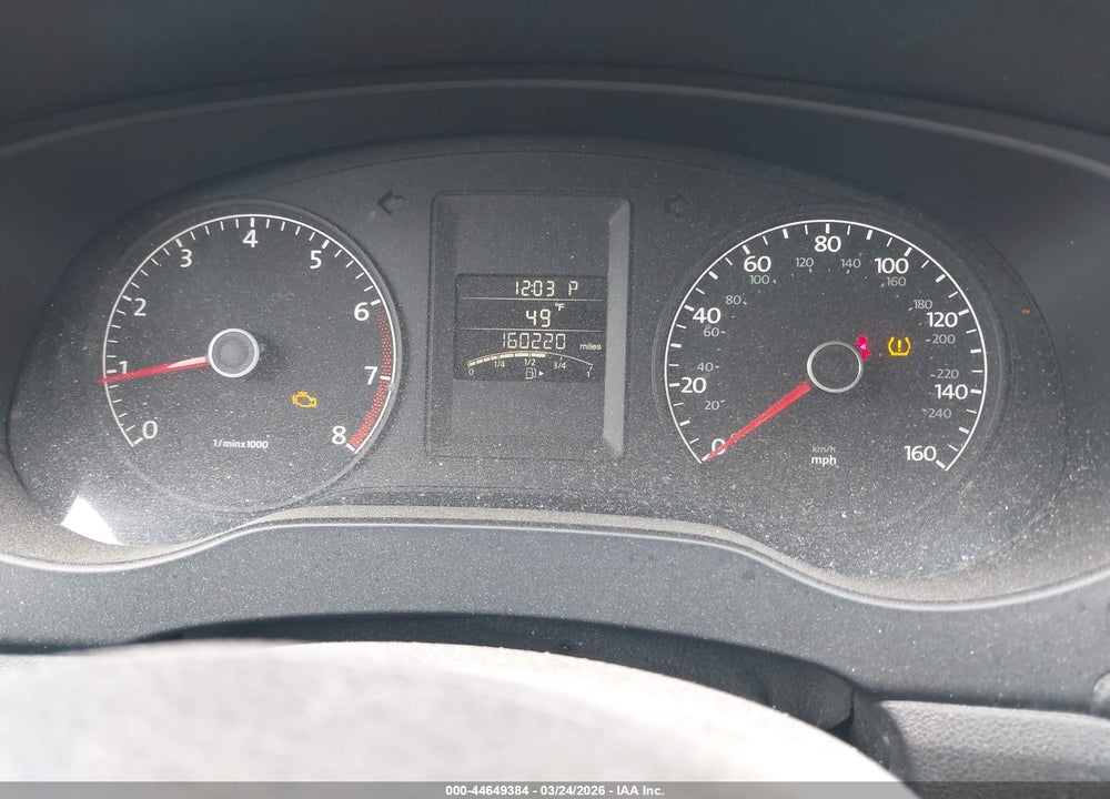 2012 VOLKSWAGEN JETTA 2.0L S VIN: 3VW2K7AJXCM359809