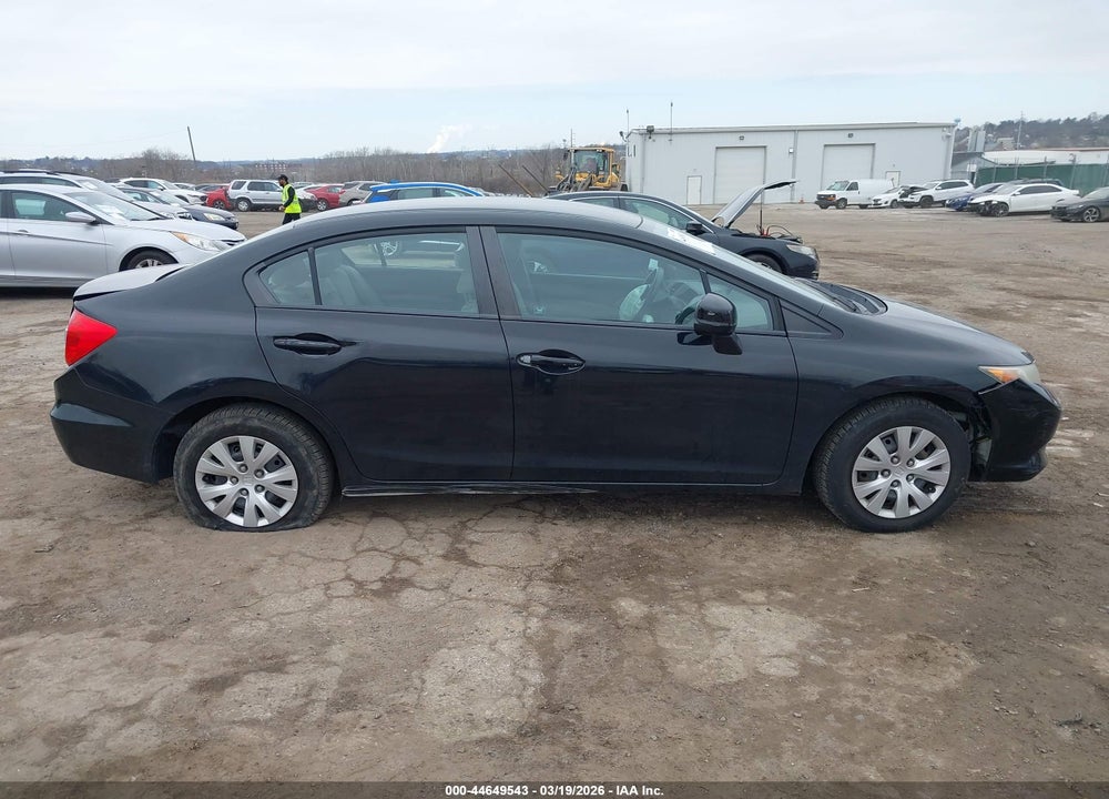 2012 HONDA CIVIC LX VIN: 19XFB2F54CE354747