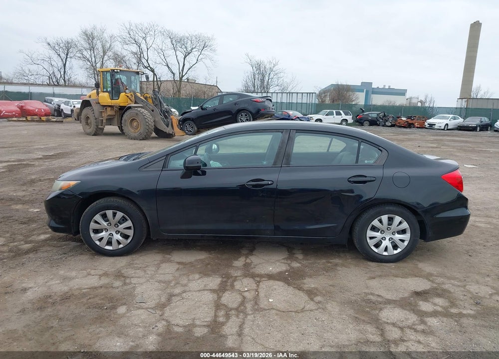 2012 HONDA CIVIC LX VIN: 19XFB2F54CE354747