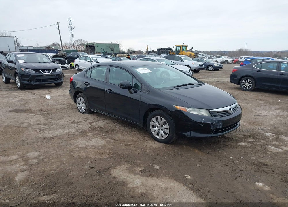 2012 HONDA CIVIC LX VIN: 19XFB2F54CE354747