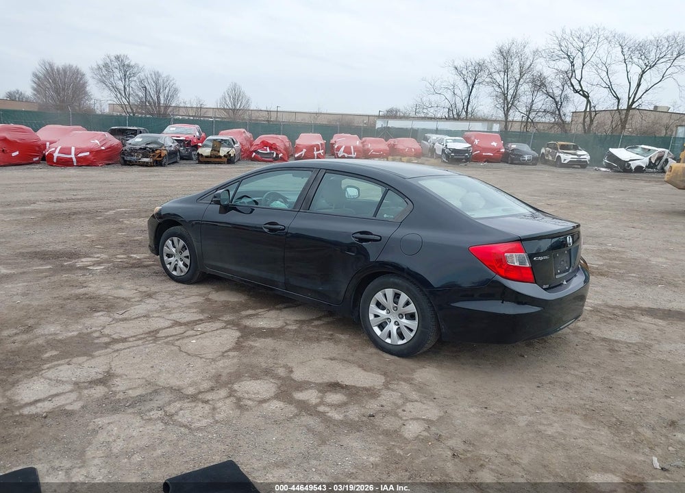 2012 HONDA CIVIC LX VIN: 19XFB2F54CE354747