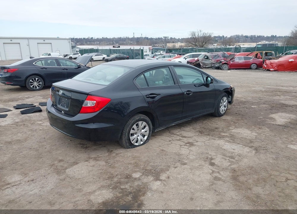 2012 HONDA CIVIC LX VIN: 19XFB2F54CE354747