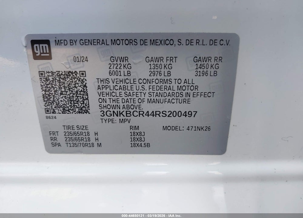 2024 CHEVROLET BLAZER FWD 2LT VIN: 3GNKBCR44RS200497