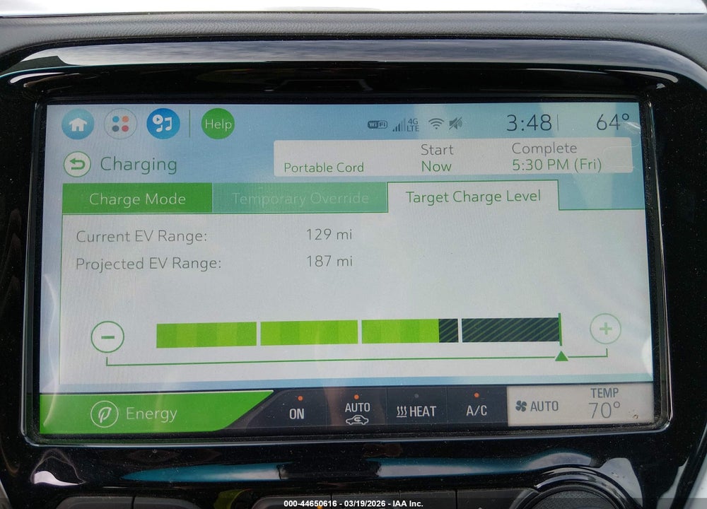 2019 CHEVROLET BOLT EV LT VIN: 1G1FY6S00K4114734
