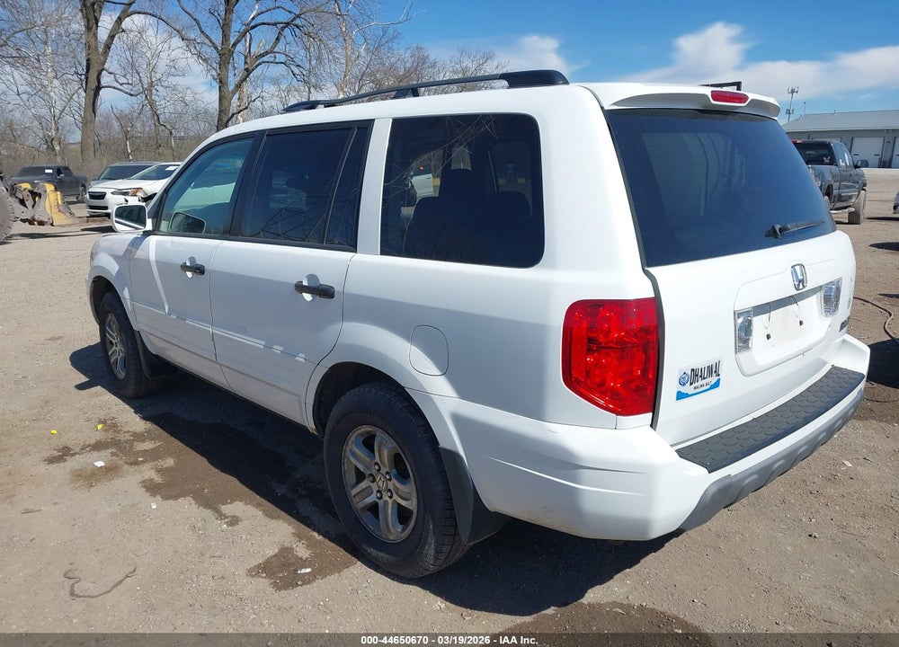 2005 HONDA PILOT EX-L VIN: 5FNYF18535B037141