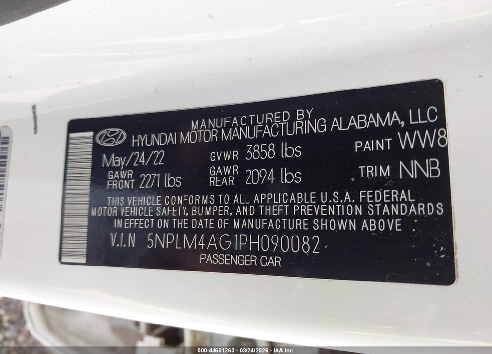 2023 HYUNDAI ELANTRA SEL VIN: 5NPLM4AG1PH090082