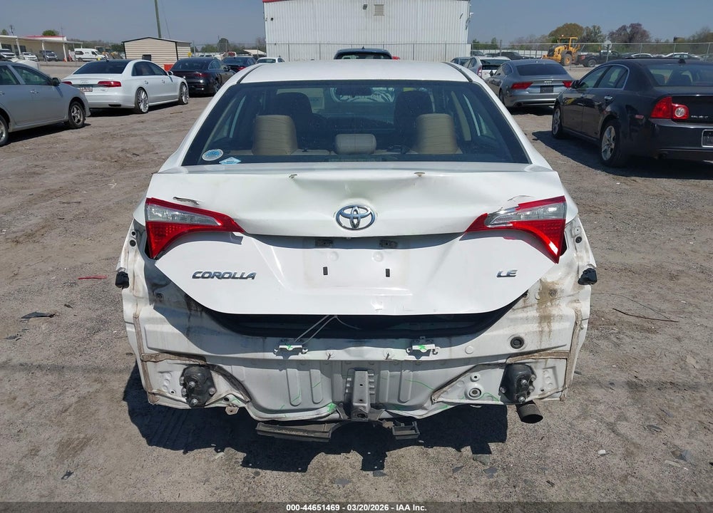2015 TOYOTA COROLLA LE VIN: 5YFBURHE8FP287295