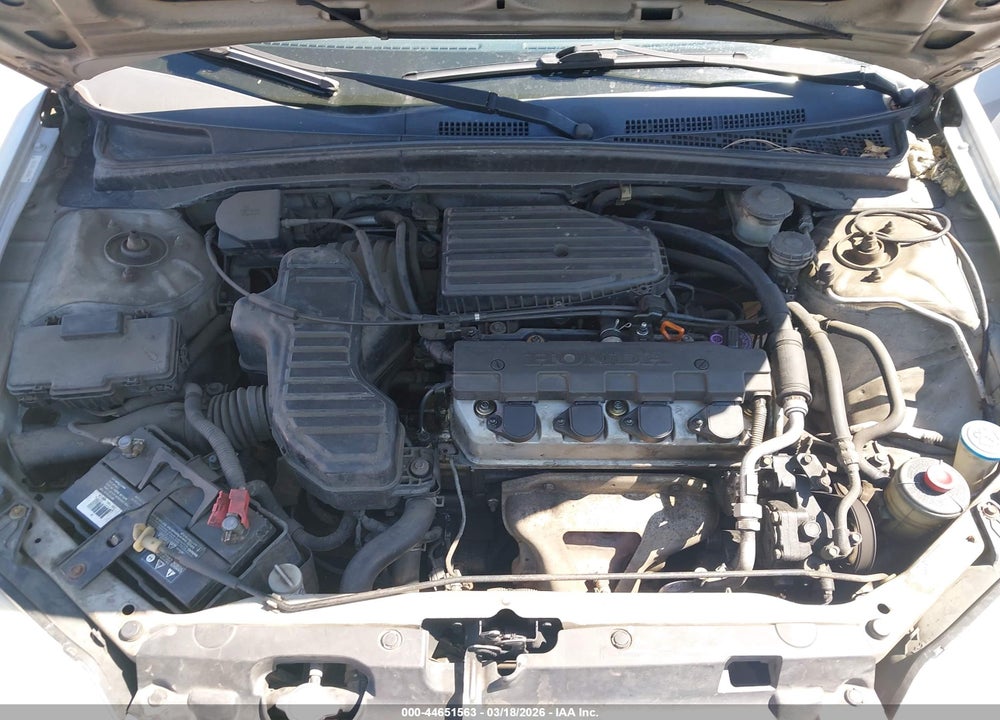 2001 HONDA CIVIC LX VIN: 1HGES15581L005586