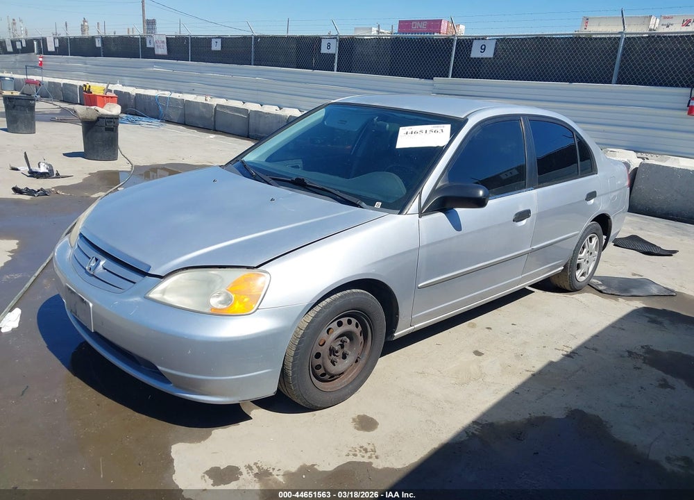 2001 HONDA CIVIC LX VIN: 1HGES15581L005586