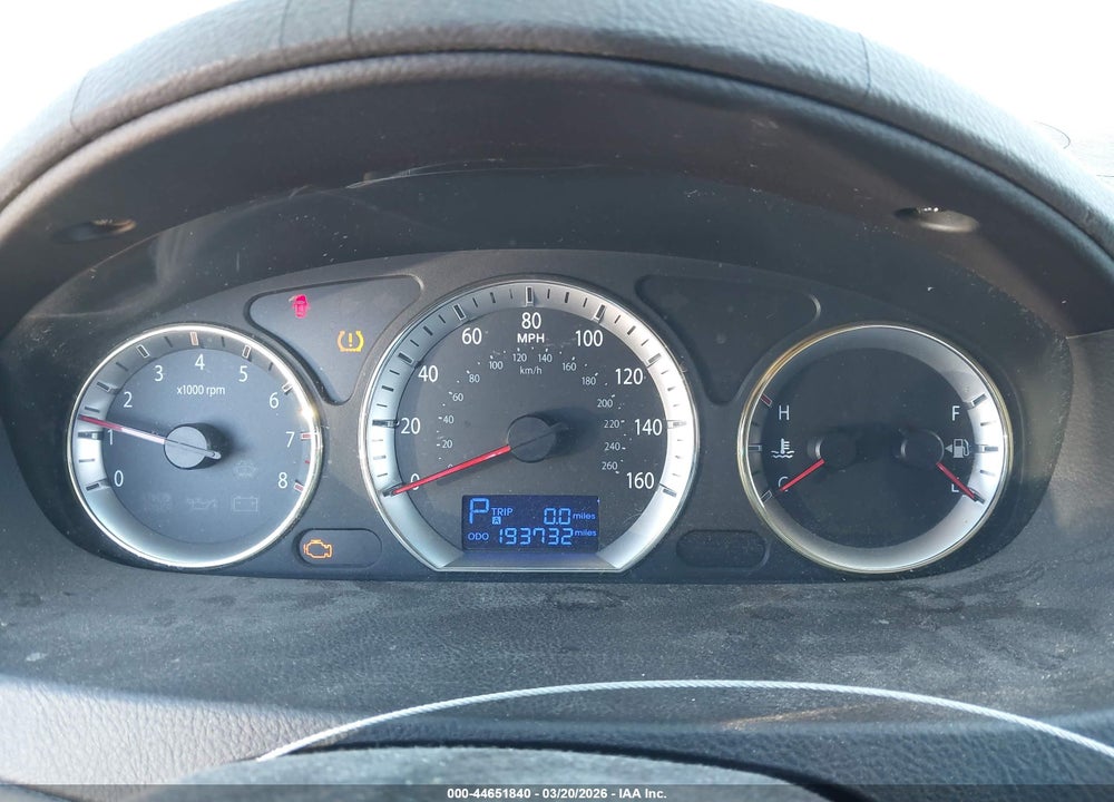 2009 HYUNDAI SONATA GLS VIN: 5NPET46C19H529494