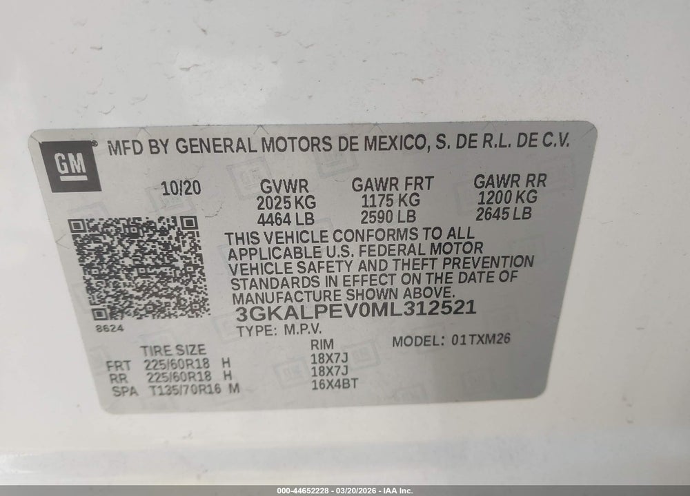 2021 GMC TERRAIN FWD SLT VIN: 3GKALPEV0ML312521