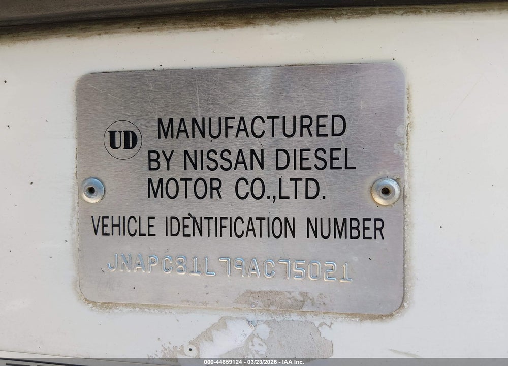 2009 NISSAN DIESEL UD3300 VIN: JNAPC81L79AC75021