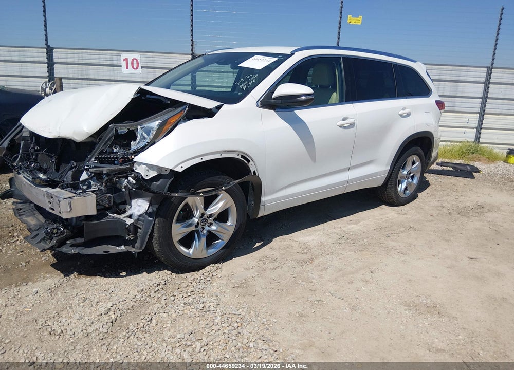 2017 TOYOTA HIGHLANDER LIMITED VIN: 5TDYZRFH8HS197194