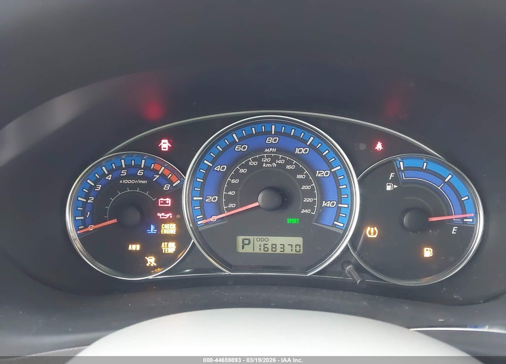 2009 SUBARU FORESTER 2.5XT VIN: JF2SH65639H733595