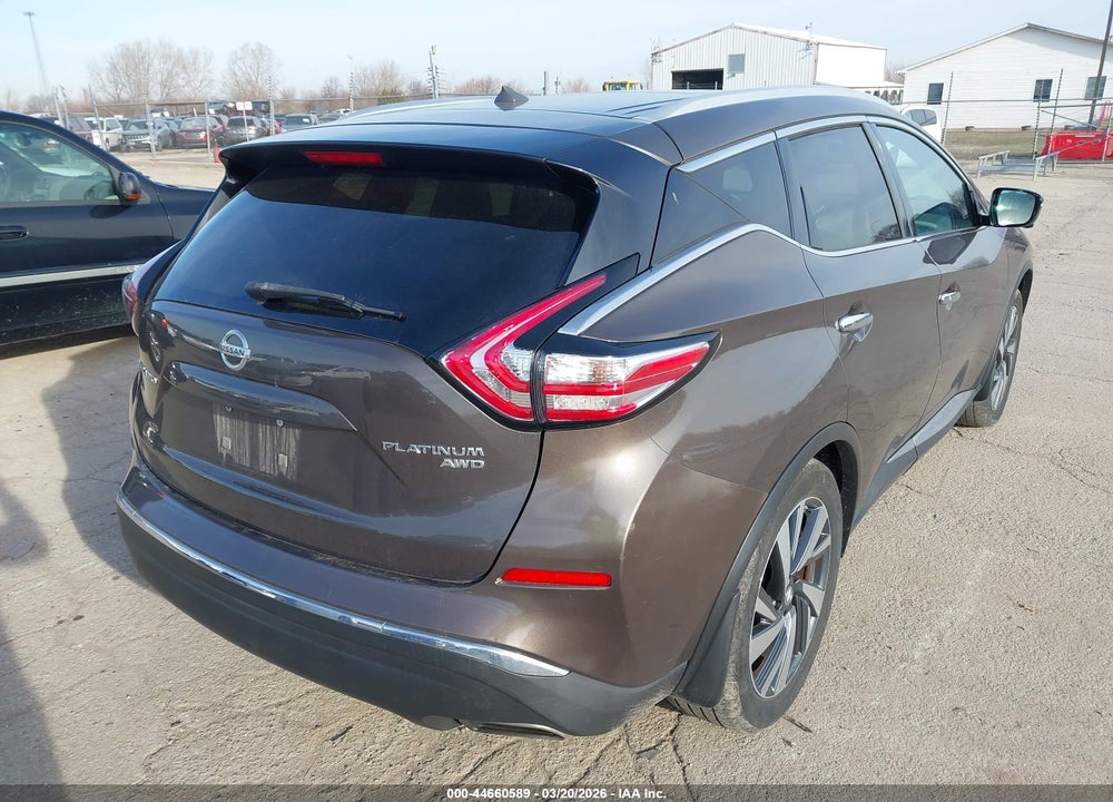 2015 NISSAN MURANO PLATINUM VIN: 5N1AZ2MH5FN287445