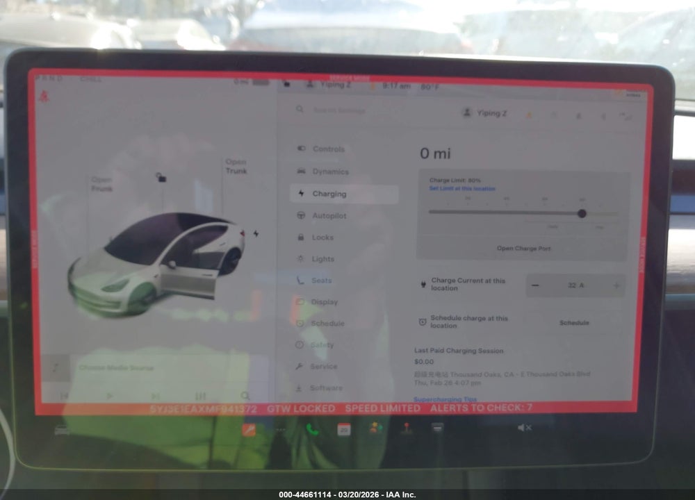 2021 TESLA MODEL 3 STANDARD RANGE PLUS REAR-WHEEL DRIVE VIN: 5YJ3E1EAXMF941372