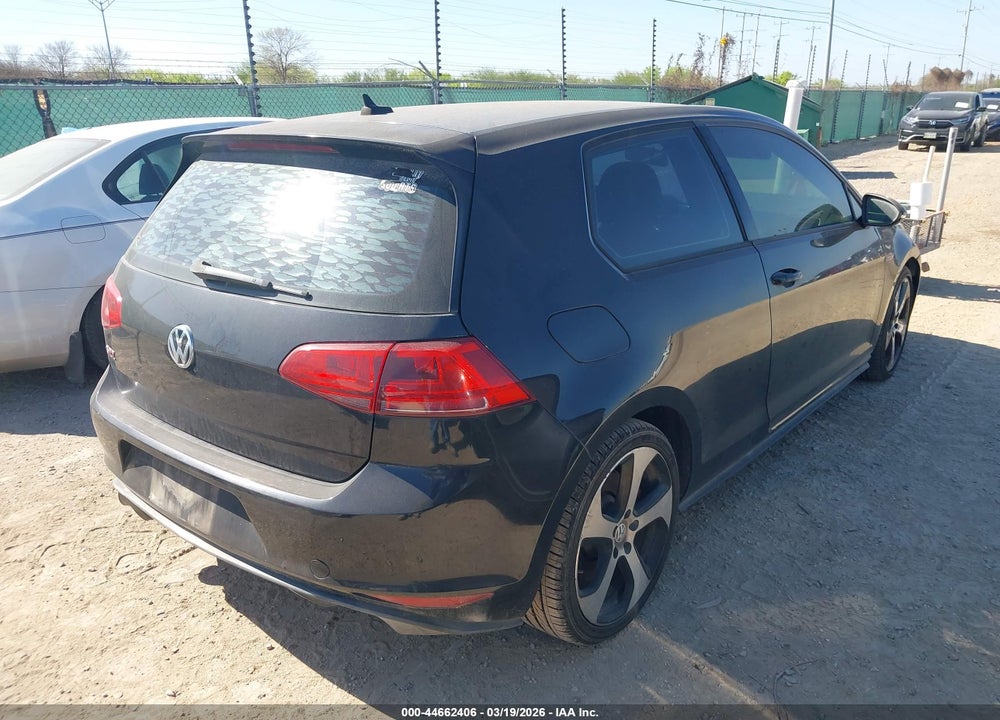 2015 VOLKSWAGEN GOLF GTI 2.0T S W/PERFORMANCE PACKAGE 2-DOOR VIN: 3VWT47AU9FM088559