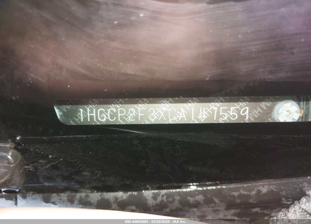2012 HONDA ACCORD 2.4 LX VIN: 1HGCP2F3XCA147559
