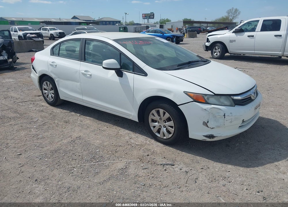 2012 HONDA CIVIC LX VIN: 2HGFB2F52CH335328