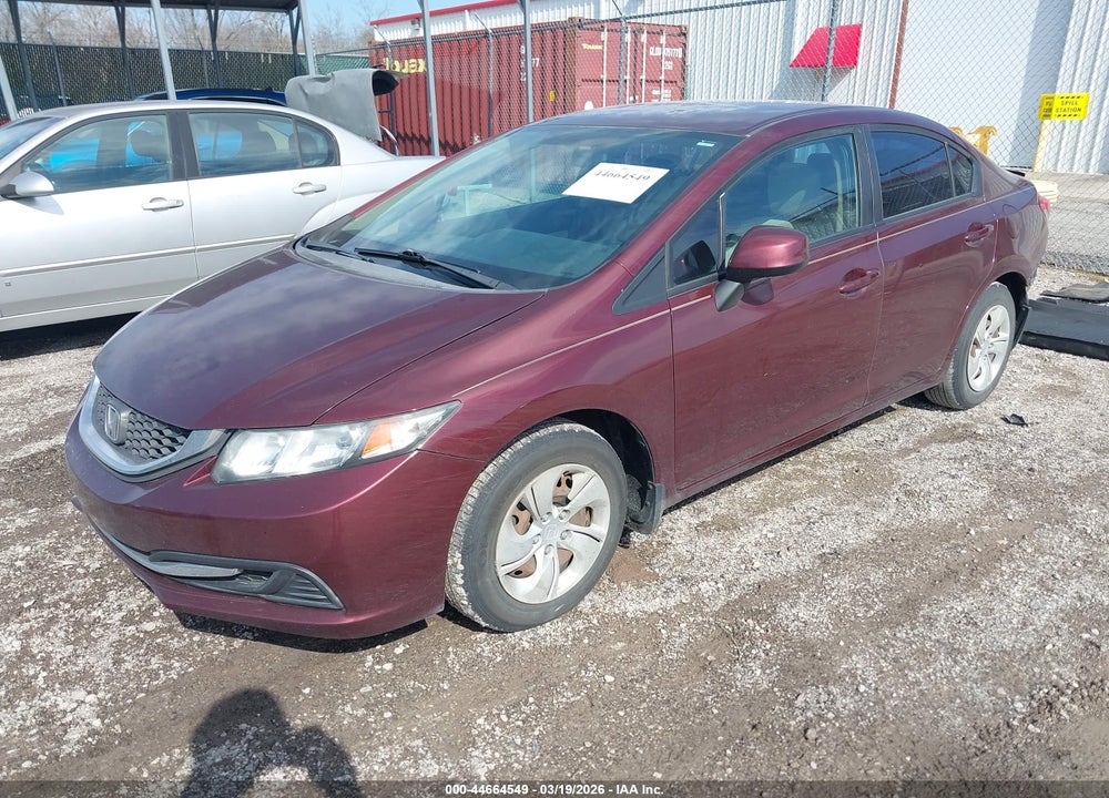 2013 HONDA CIVIC LX VIN: 19XFB2F52DE047093