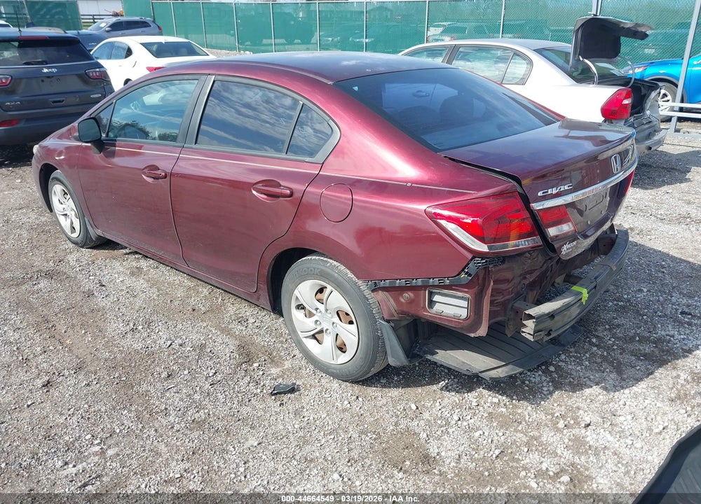 2013 HONDA CIVIC LX VIN: 19XFB2F52DE047093