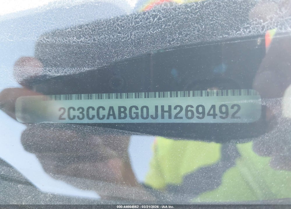 2018 CHRYSLER 300 VIN: 2C3CCABG0JH269492