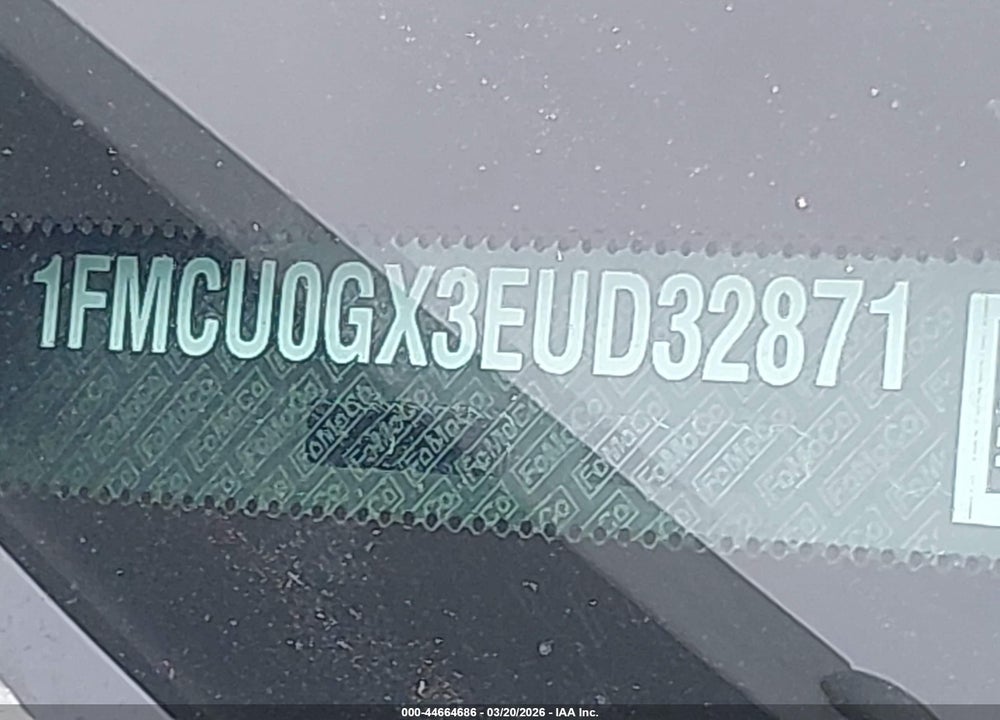 2014 FORD ESCAPE SE VIN: 1FMCU0GX3EUD32871
