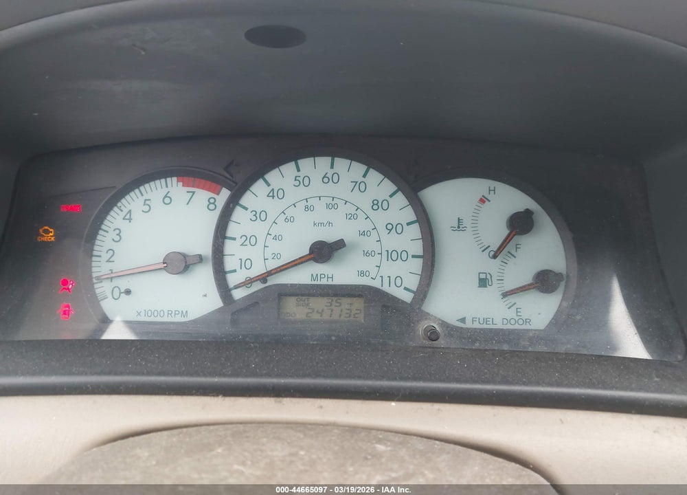 2004 TOYOTA COROLLA LE VIN: 2T1BR32E44C294345