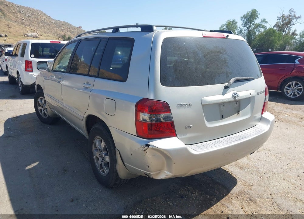 2006 TOYOTA HIGHLANDER V6 VIN: JTEGP21A260099552