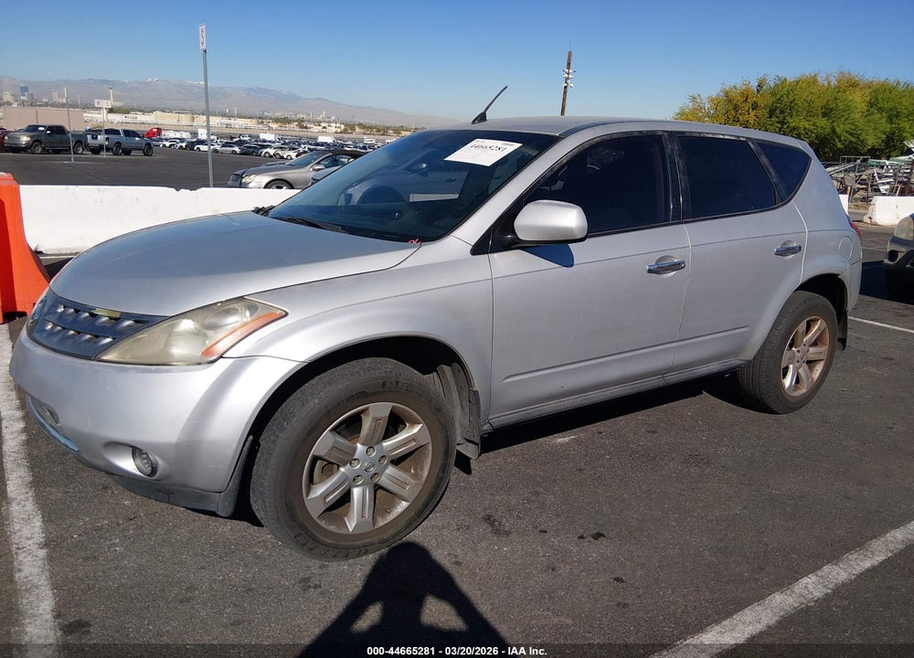 2006 NISSAN MURANO S VIN: JN8AZ08T86W408927
