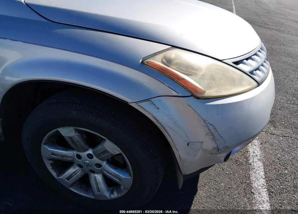 2006 NISSAN MURANO S VIN: JN8AZ08T86W408927