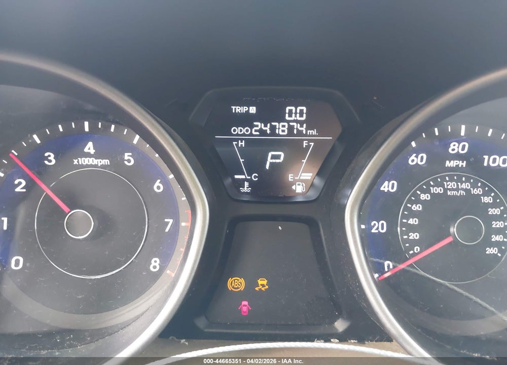 2013 HYUNDAI ELANTRA GLS VIN: 5NPDH4AE0DH346280