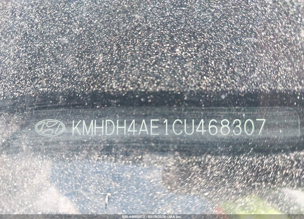 2012 HYUNDAI ELANTRA LIMITED (ULSAN PLANT) VIN: KMHDH4AE1CU468307