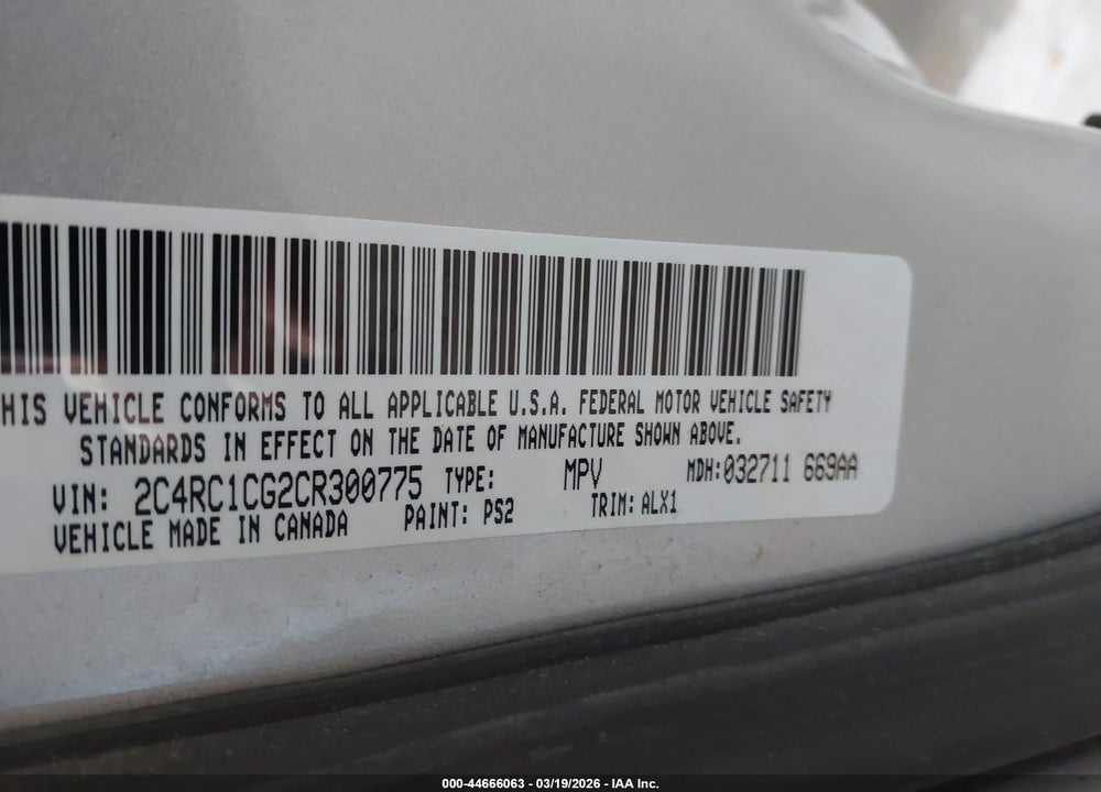 2012 CHRYSLER TOWN & COUNTRY TOURING-L VIN: 2C4RC1CG2CR300775