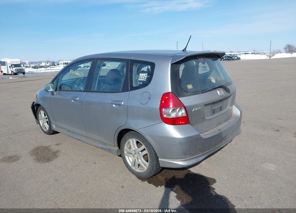 2007 HONDA FIT SPORT VIN: JHMGD38627S031759